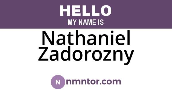 Nathaniel Zadorozny