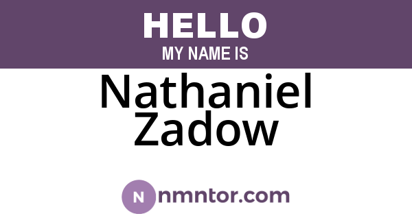 Nathaniel Zadow