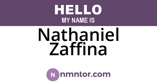 Nathaniel Zaffina