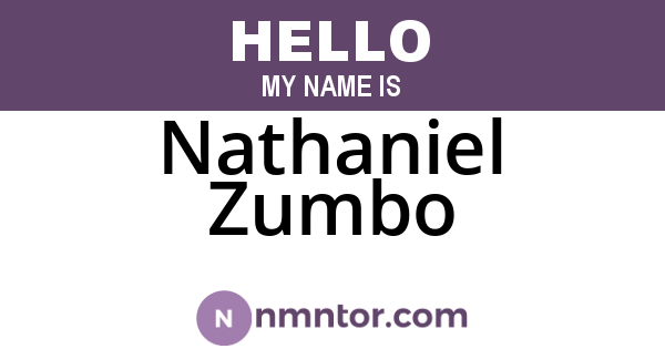 Nathaniel Zumbo