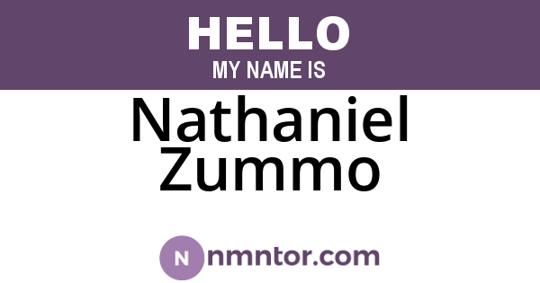 Nathaniel Zummo