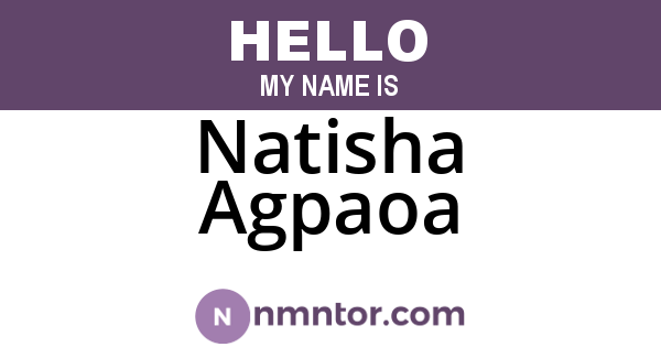 Natisha Agpaoa
