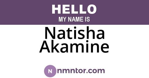 Natisha Akamine