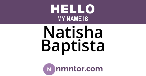 Natisha Baptista