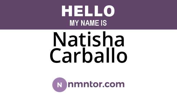 Natisha Carballo