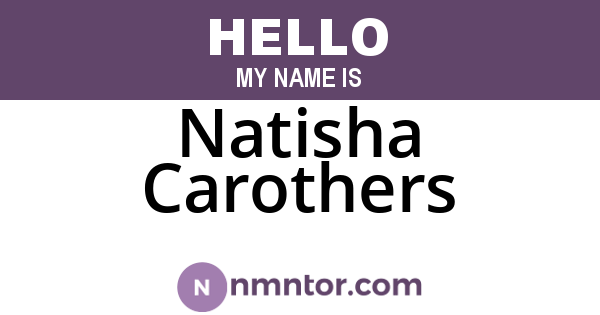 Natisha Carothers