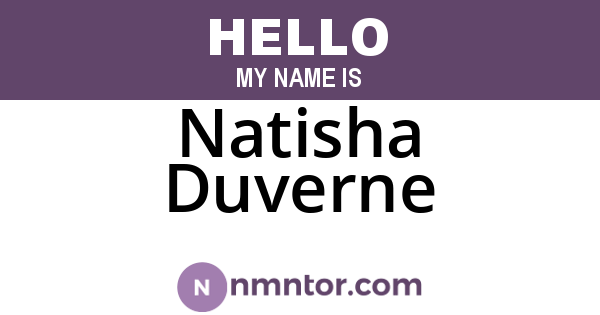 Natisha Duverne