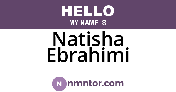 Natisha Ebrahimi