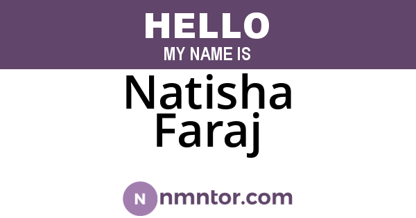 Natisha Faraj