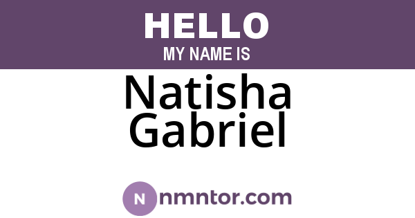 Natisha Gabriel