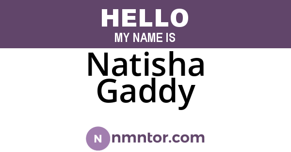 Natisha Gaddy