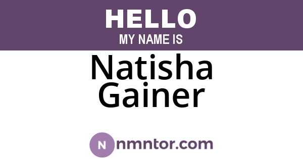 Natisha Gainer