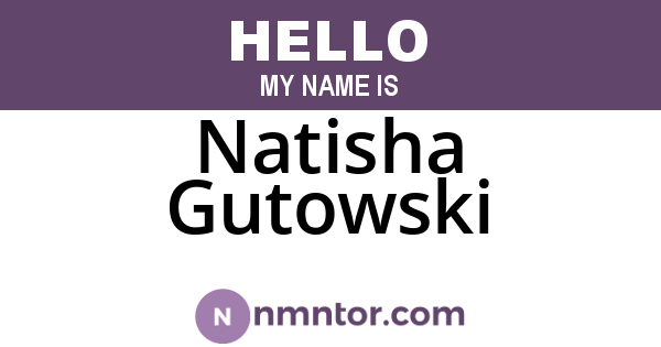 Natisha Gutowski