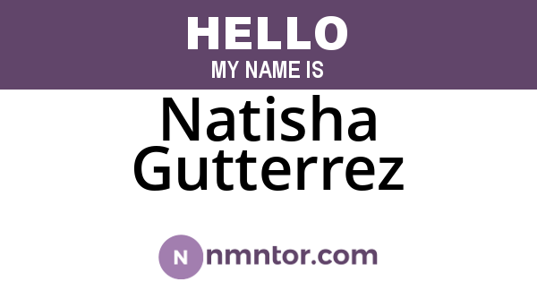 Natisha Gutterrez