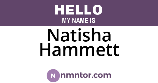 Natisha Hammett
