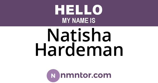 Natisha Hardeman