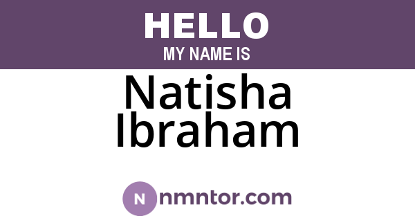 Natisha Ibraham