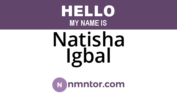 Natisha Igbal
