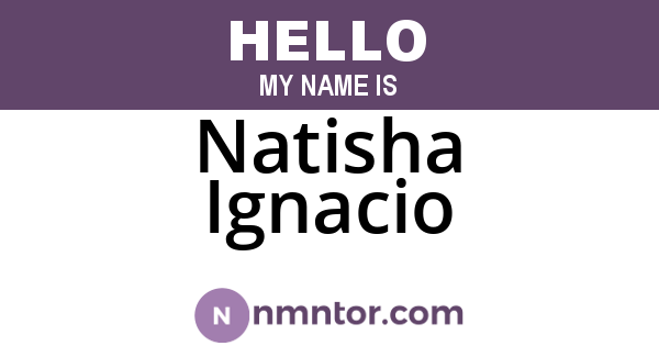 Natisha Ignacio