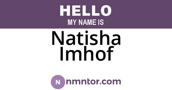 Natisha Imhof