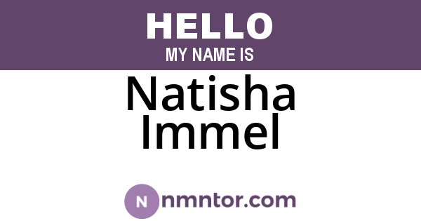 Natisha Immel