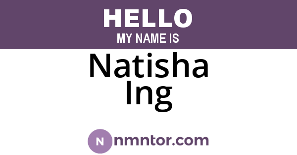 Natisha Ing