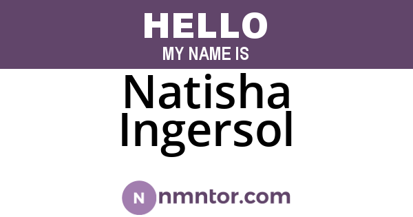 Natisha Ingersol