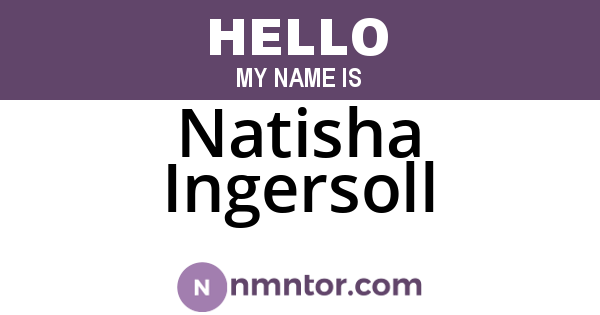 Natisha Ingersoll