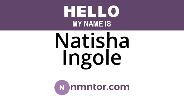 Natisha Ingole