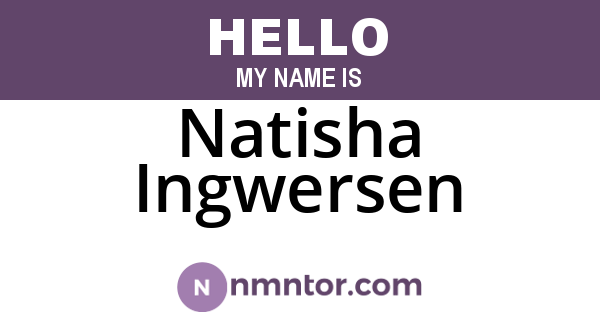 Natisha Ingwersen