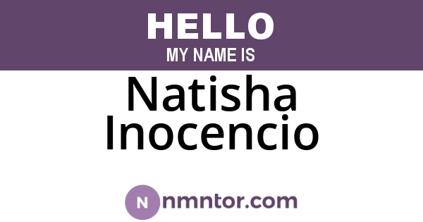 Natisha Inocencio