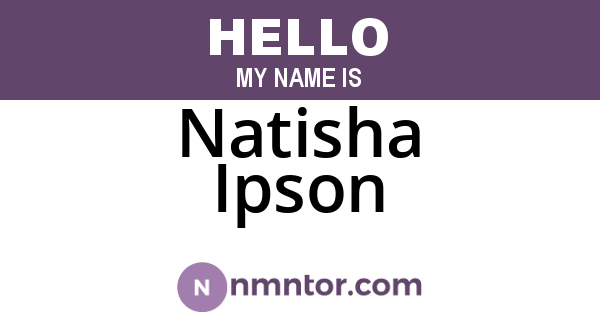 Natisha Ipson