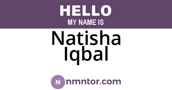 Natisha Iqbal