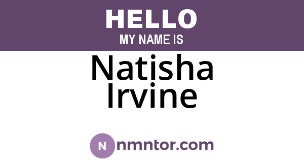 Natisha Irvine