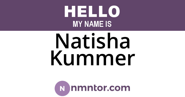 Natisha Kummer