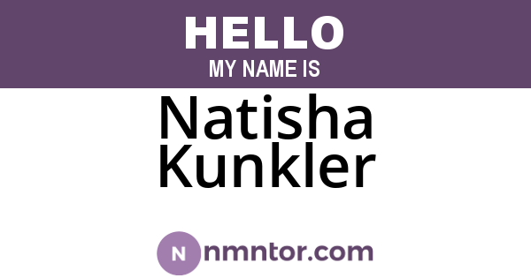 Natisha Kunkler