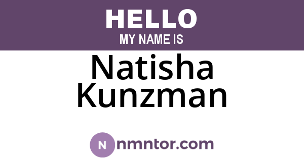 Natisha Kunzman