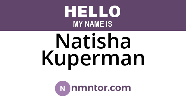 Natisha Kuperman