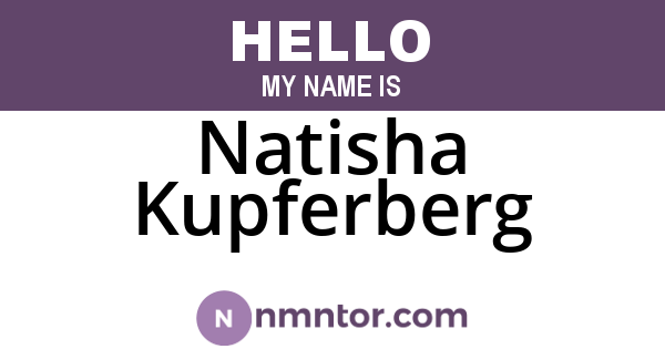 Natisha Kupferberg