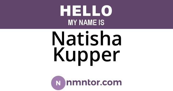 Natisha Kupper