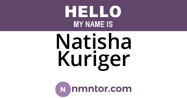 Natisha Kuriger