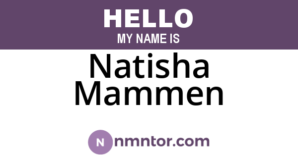 Natisha Mammen
