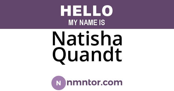 Natisha Quandt