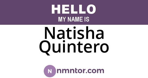 Natisha Quintero