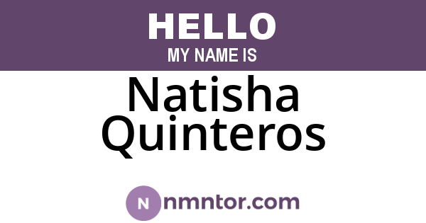Natisha Quinteros