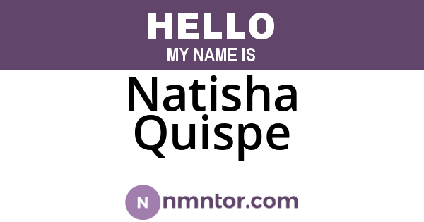 Natisha Quispe