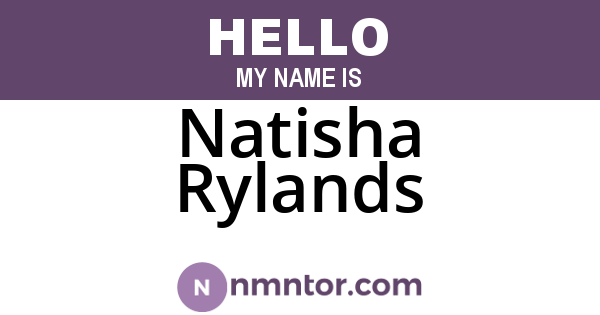 Natisha Rylands