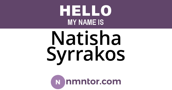Natisha Syrrakos