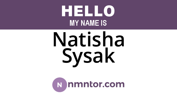 Natisha Sysak
