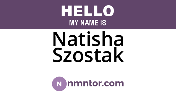Natisha Szostak